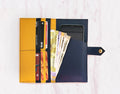 Unknowns Secure Voyage Travel Wallet | Premium Passport Holder, Card, Cash & Document Organizer (Navy Blue)