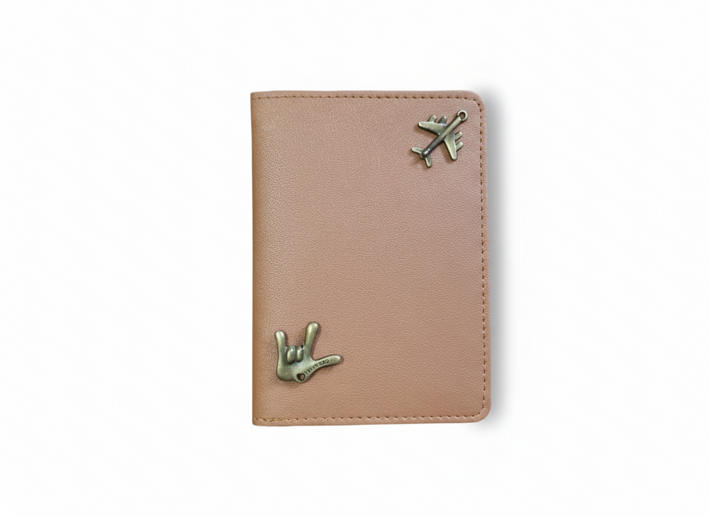 Unknowns Classic Passport Cover | Personalized Vegan Leather Holder with Card Slots for Indian & Global Travel (Brown)