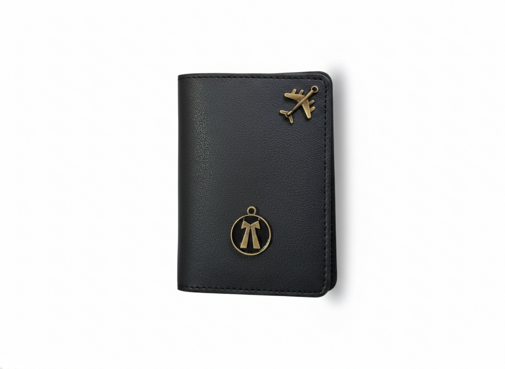 Unknowns Classic Passport Cover | Personalized Vegan Leather Holder with Card Slots for Indian & Global Travel (Black)