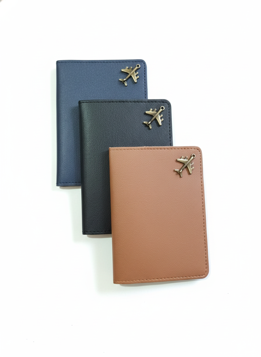 Unknowns Classic Passport Cover | Personalized Vegan Leather Holder with Card Slots for Indian & Global Travel (Navy Blue)