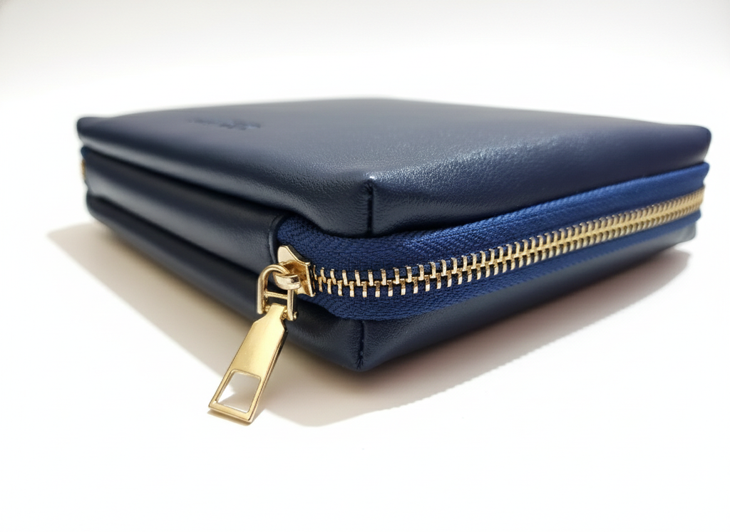 Unknowns Navigator Tech Organizer | Premium Vegan Leather Gadget Pouch for Cables, Charger, Power Bank, and Travel Accessories (Supreme) (Navy Blue)