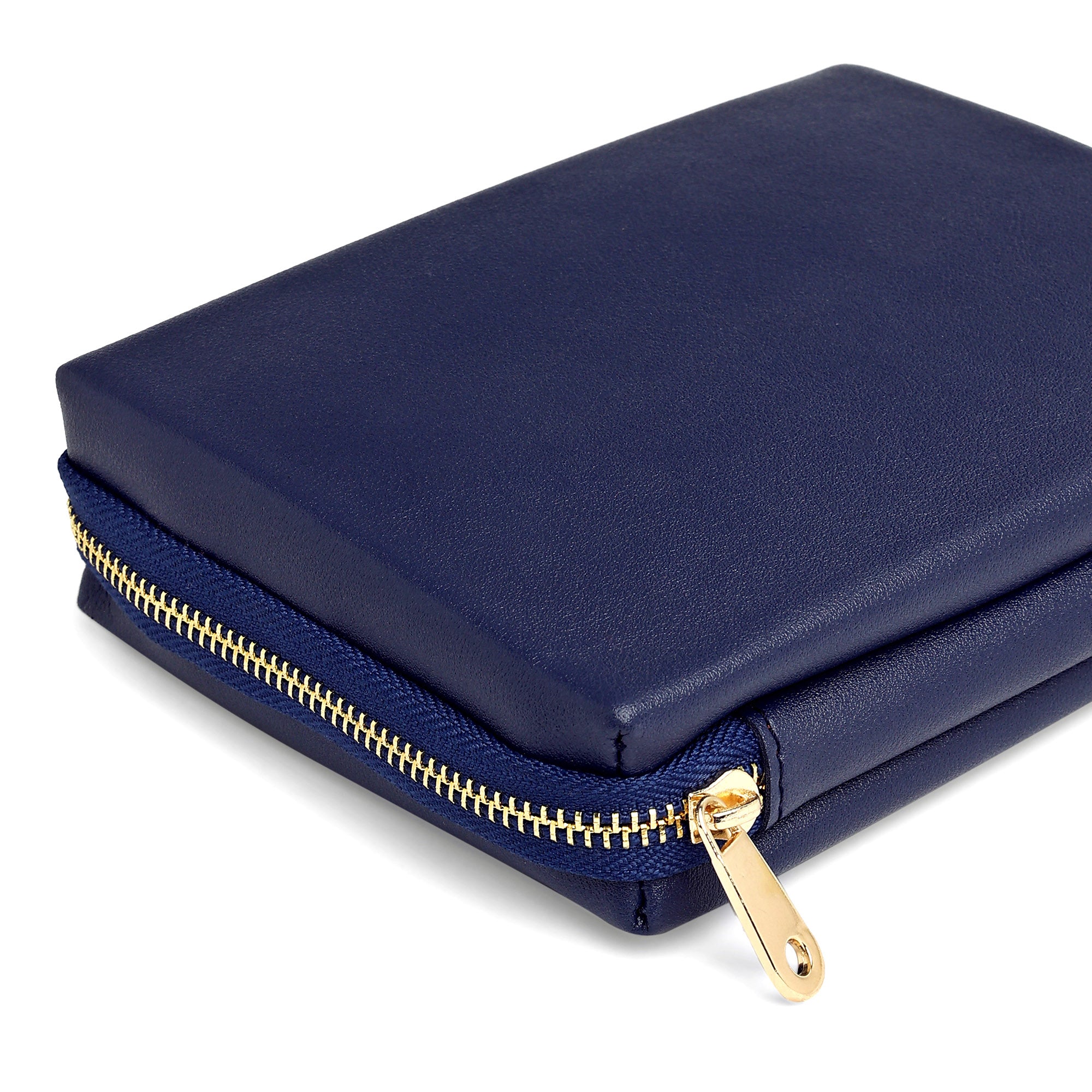 Unknowns Standard Tech Organizer | Compact Vegan Leather Pouch for Cables, USBs, and Essential Travel Gadgets (Standard) (Navy Blue)