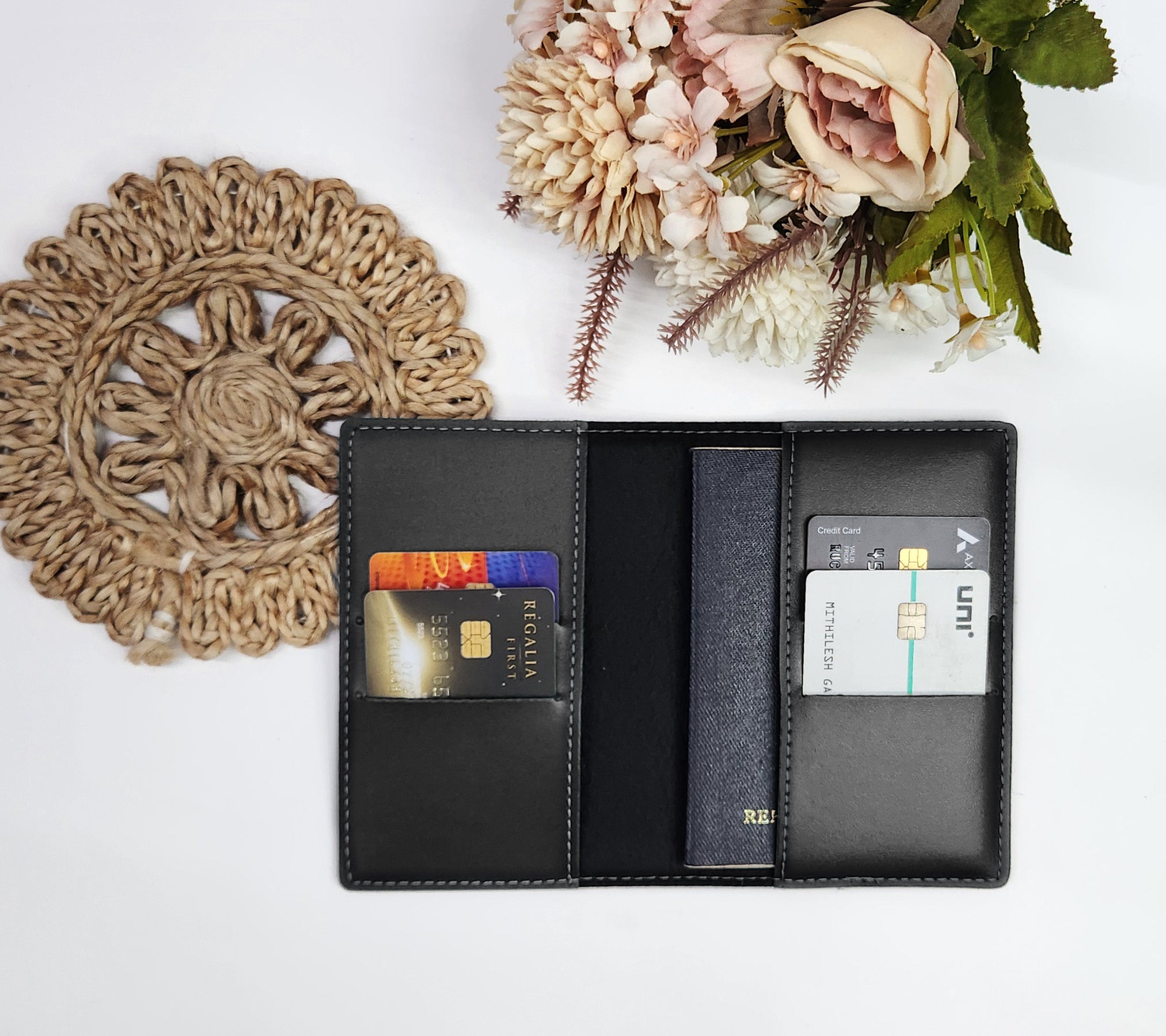 Unknowns Classic Passport Cover | Personalized Vegan Leather Holder with Card Slots for Indian & Global Travel