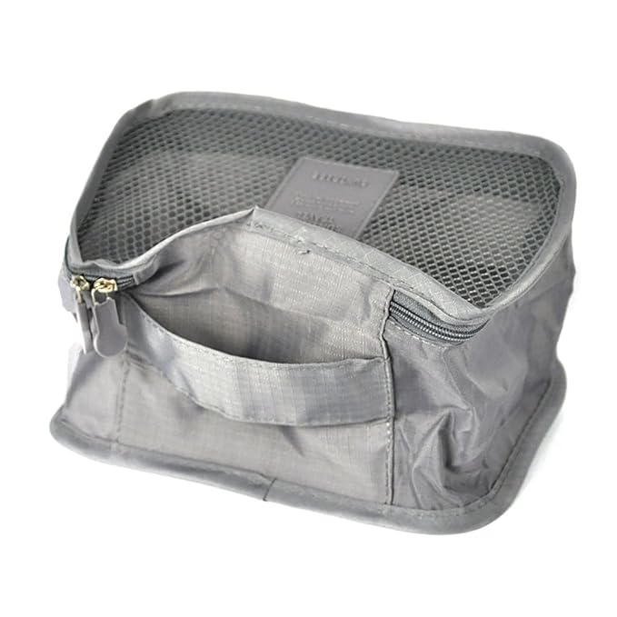 Unknowns 6pcs Set Travel Luggage Organizers with Laundry Bag or Toiletry Bag Laundry Organiser Travel Organizer Packing Cubes Lightweight (Blue, 6 PCS) Polyester, 42 x 32 x 3