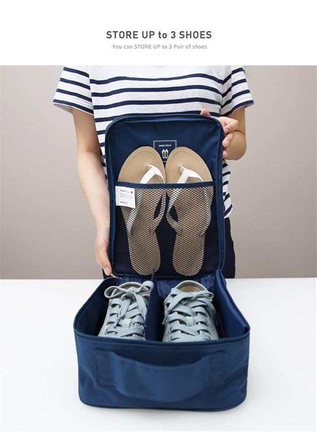 Unknowns Waterproof Shoe Bag/Shoe Pouch For Travelling/Storage (Navy Blue)