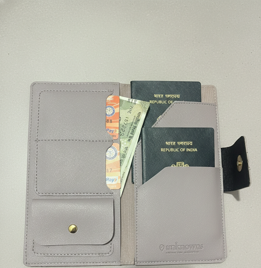 Effortless Journeys: Stoic Multi-Passport & Card Holder (Lavender)