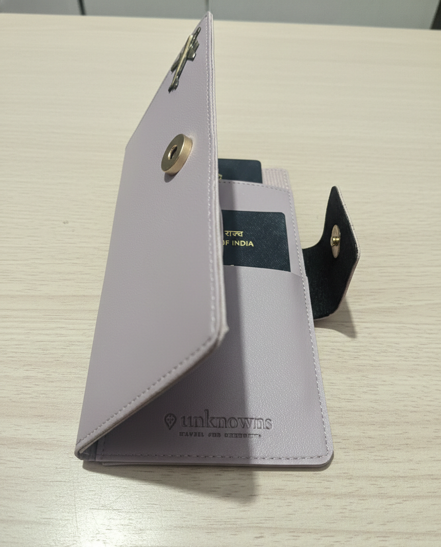 Effortless Journeys: Stoic Multi-Passport & Card Holder (Lavender)